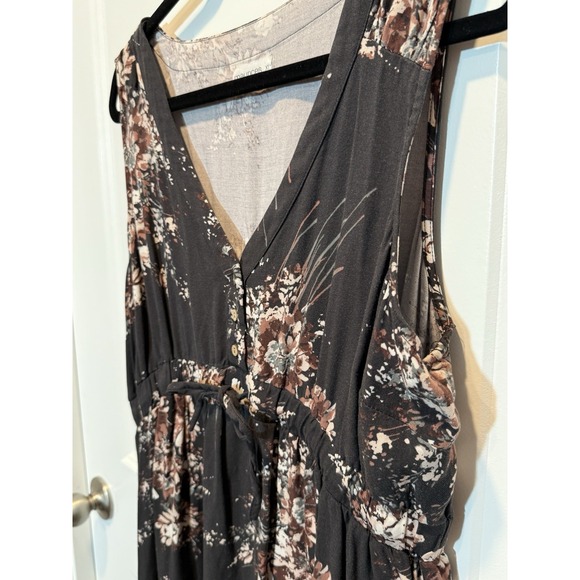 Maurices Maternity Floral Print Sleeveless V Neck Empire Waist Dress XL‎ - Picture 2 of 8